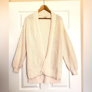 Universal Thread Chunky Cream Oversized Open Front Cardigan – Fits XS to L